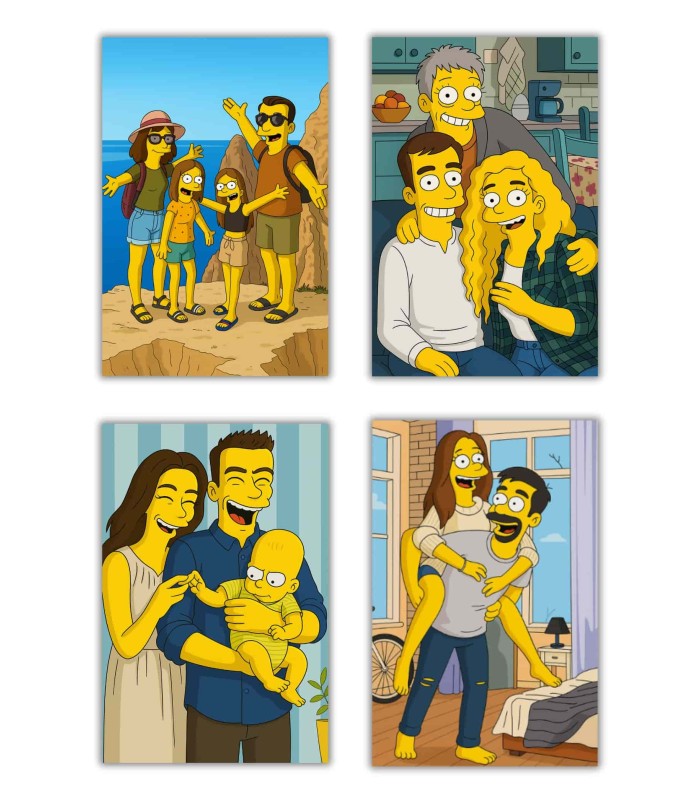Affiche Cartoon Jaune Personnalisée