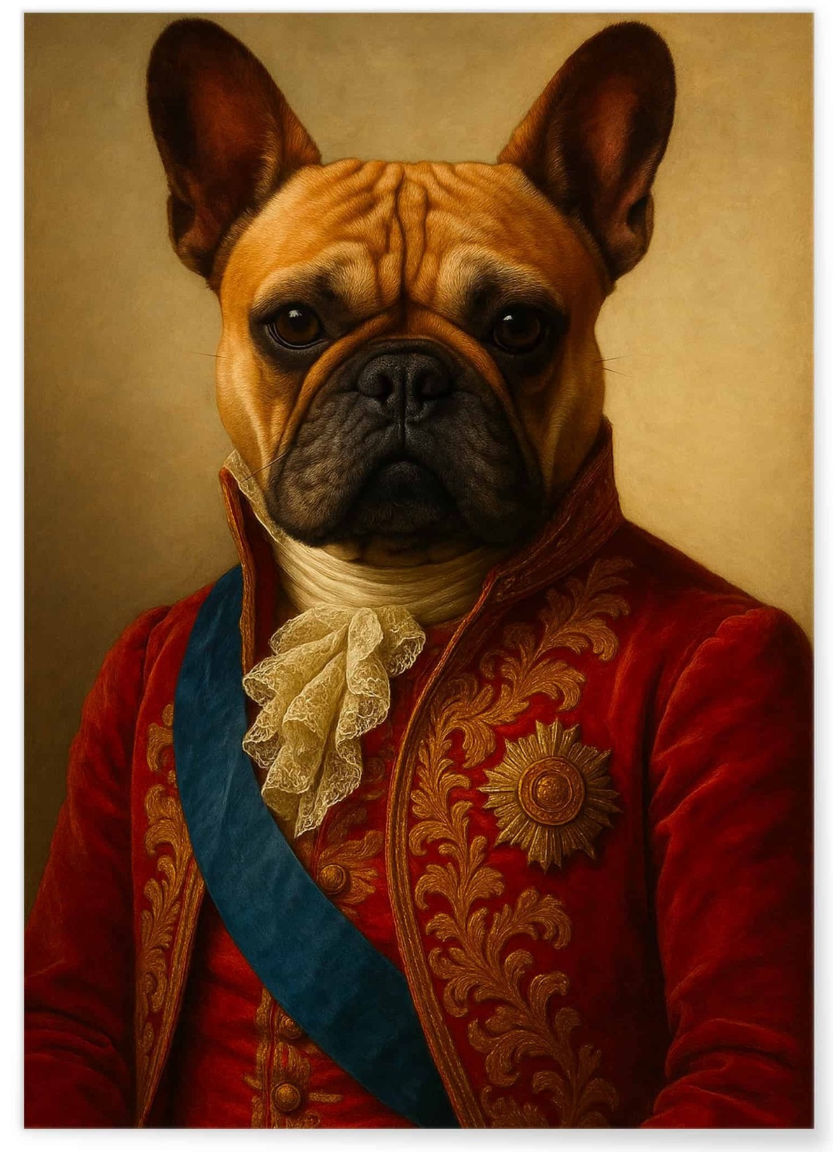 Affiche personnalisée chien royal – Portrait noble sur mesure | LAFFICHERIE