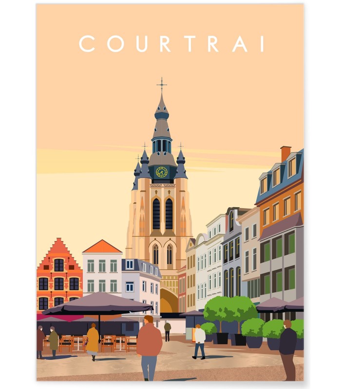 Affiche ville Courtrai