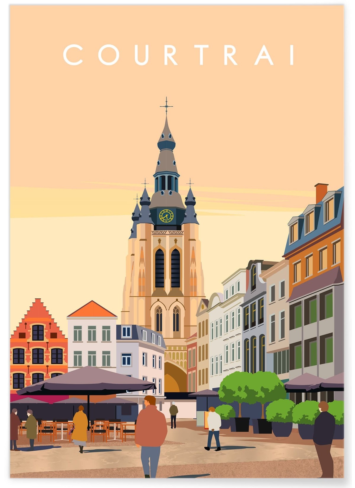 Affiche ville Courtrai