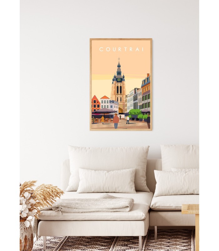 Affiche ville Courtrai