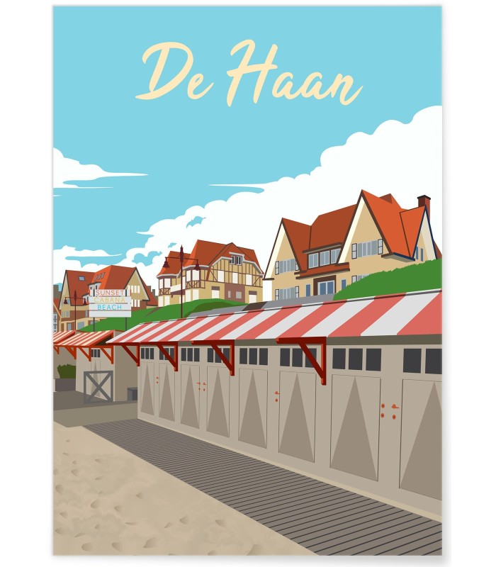 Affiche ville De Haan