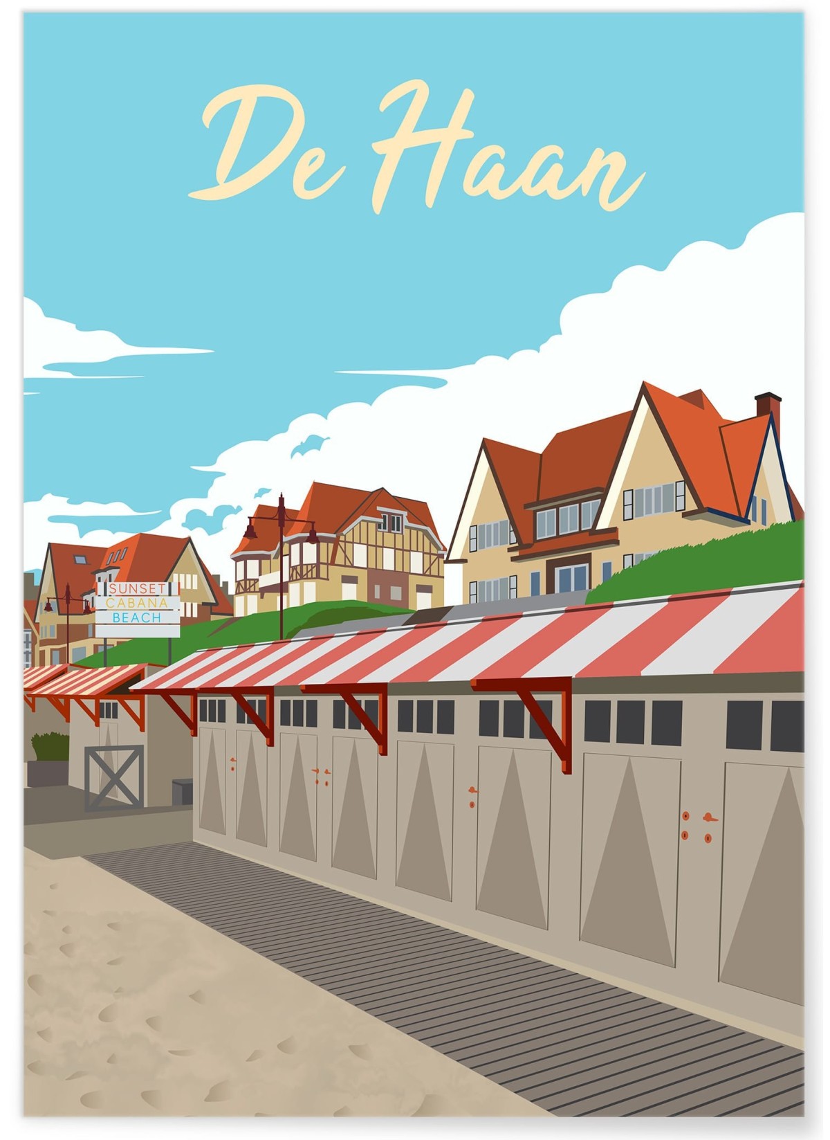 Affiche ville De Haan