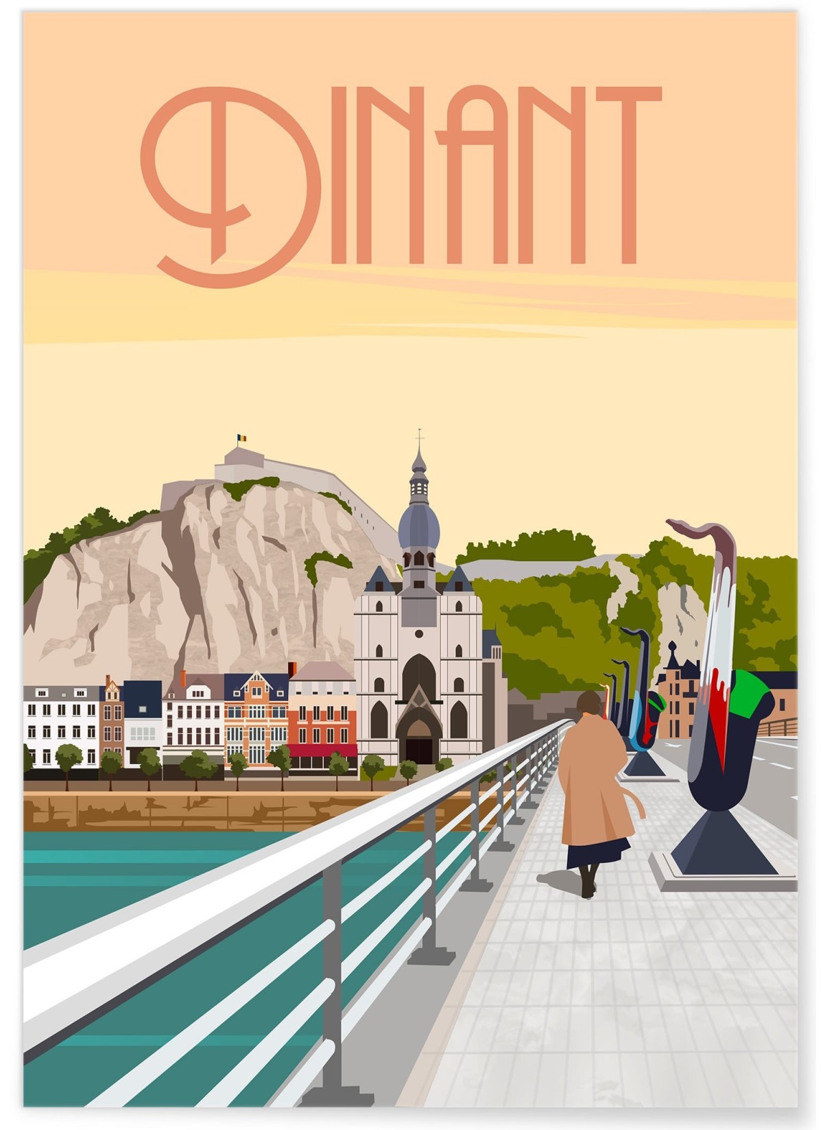 Affiche ville Dinant