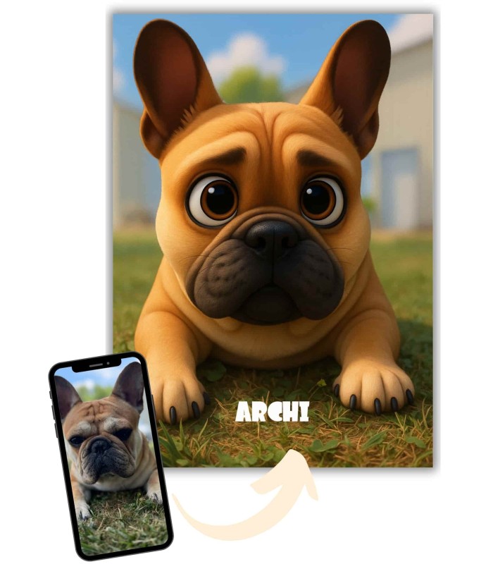 Affiche Style Animation 3D Personnalisée – Portrait magique par IA | LAFFICHERIE
