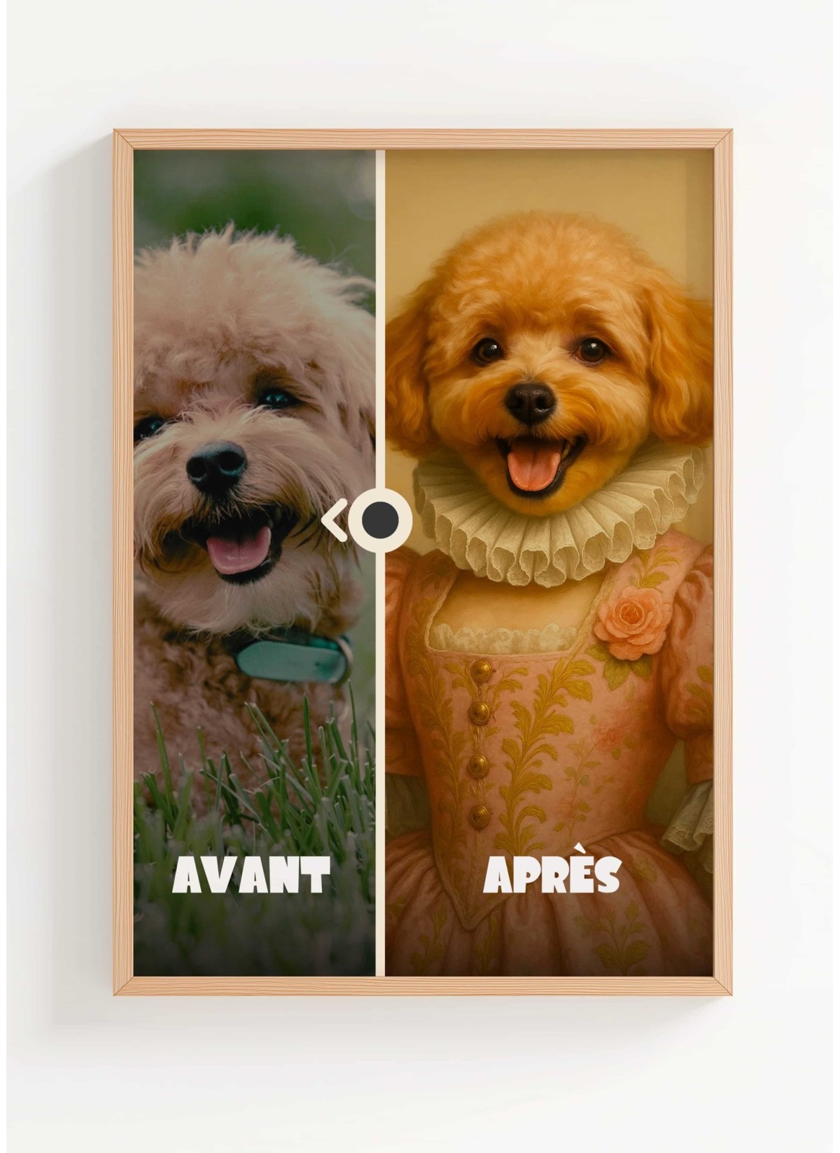 Affiche personnalisée chienne royal – Portrait noble sur mesure | LAFFICHERIE