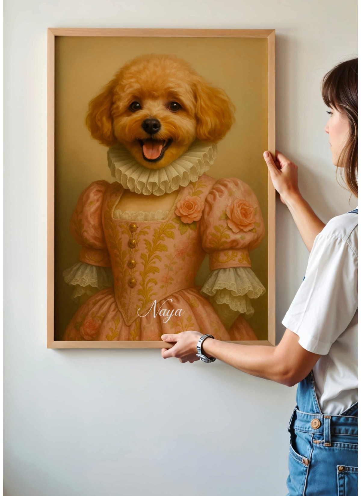 Affiche personnalisée chienne royal – Portrait noble sur mesure | LAFFICHERIE