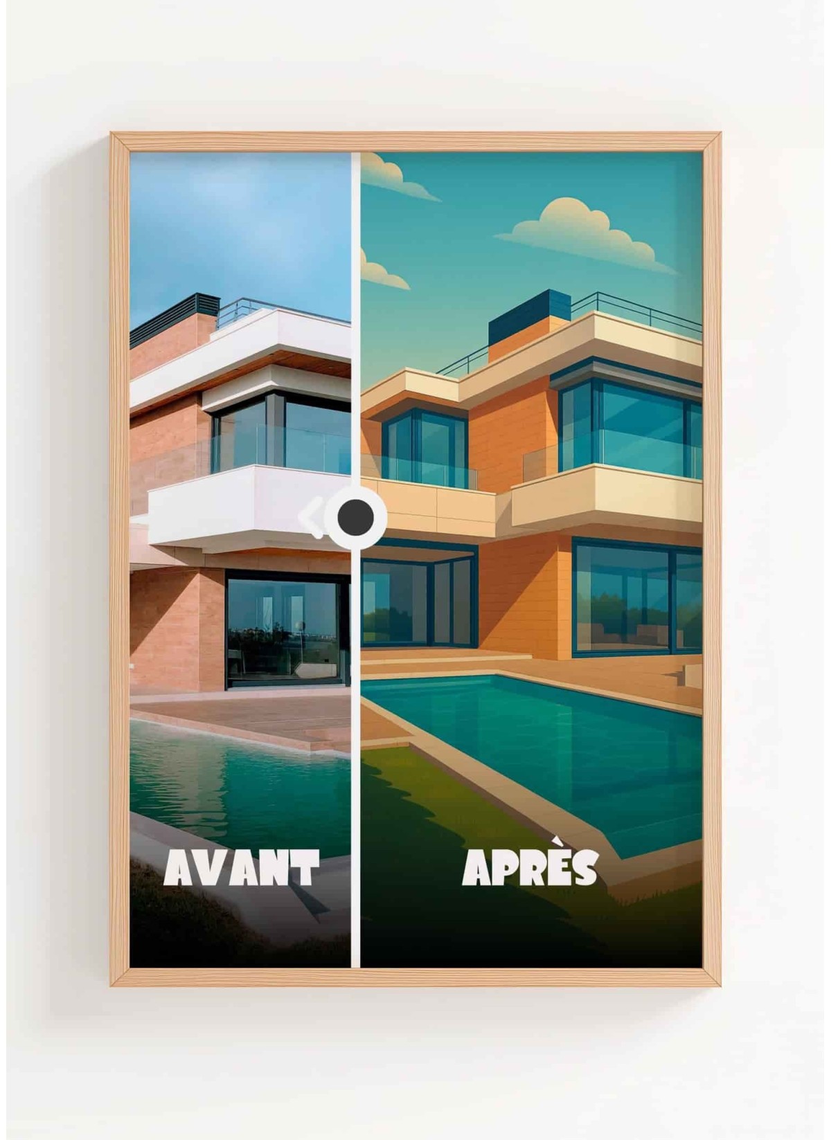 Affiche personnalisée maison – Illustration architecturale sur-mesure | LAFFICHERIE