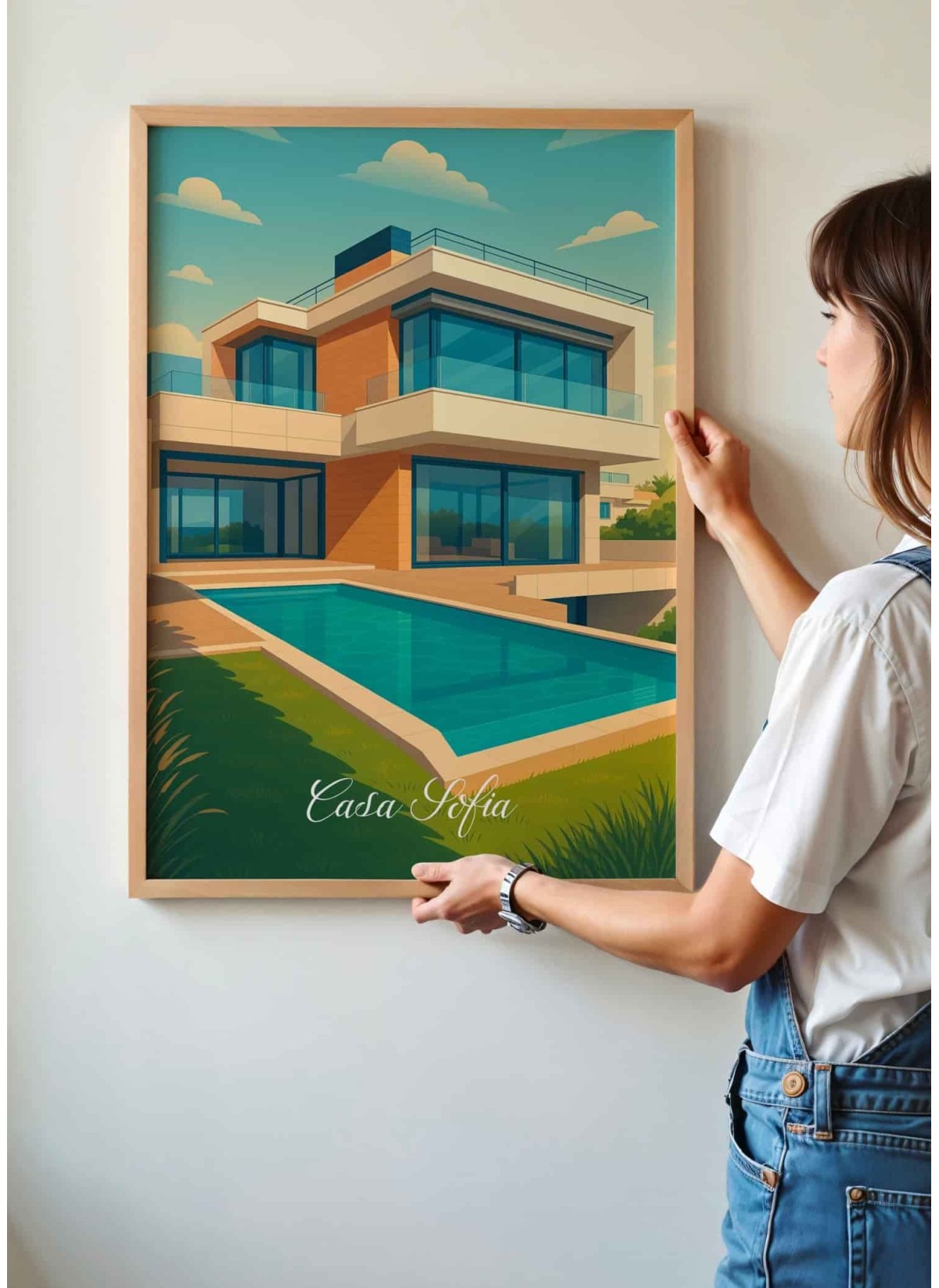 Affiche personnalisée maison – Illustration architecturale sur-mesure | LAFFICHERIE