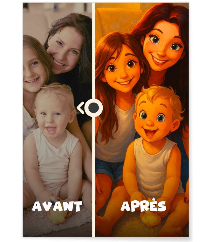 Affiche Style Animation 2 Personnalisée – Portrait magique par IA | LAFFICHERIE