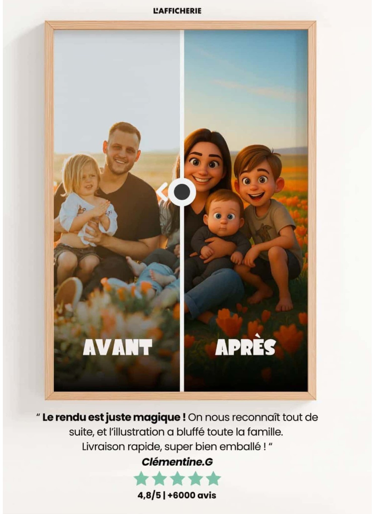 Affiche Style Animation 3D Personnalisée – Portrait magique par IA | LAFFICHERIE