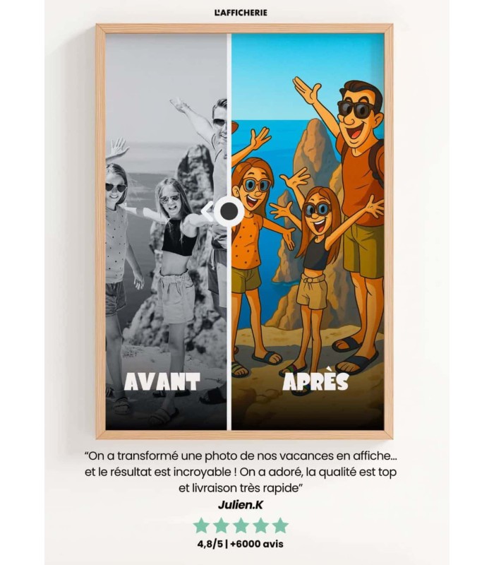 Affiche Cartoon Vintage Personnalisée