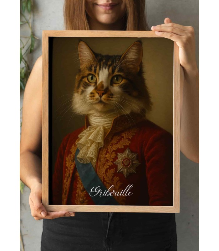 Portrait royal personnalisé de votre chat – Affiche élégante & unique | L’AFFICHERIE
