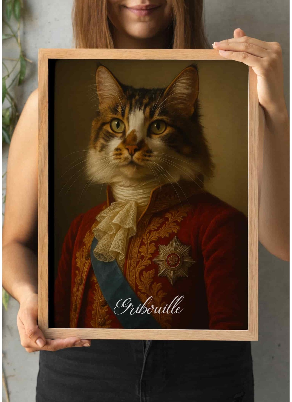 Portrait royal personnalisé de votre chat – Affiche élégante & unique | L’AFFICHERIE