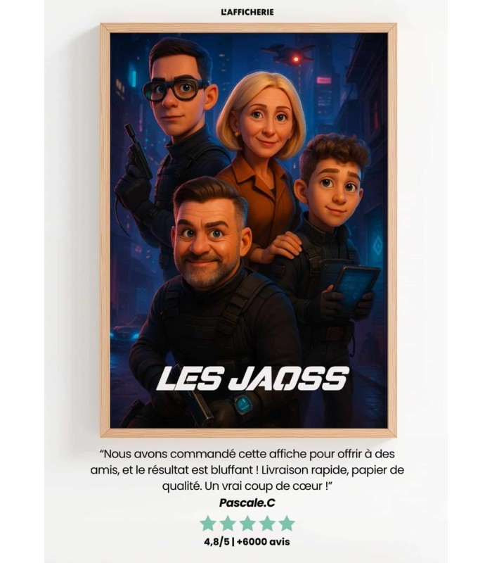 Affiche film d'espions personnalisée