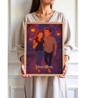 Affiche film romantique d'animation