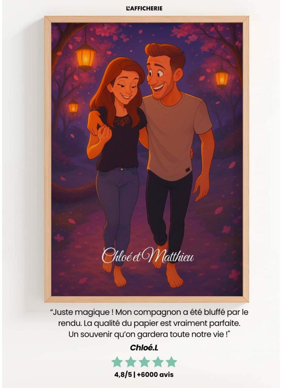 Affiche film d'animation romantique | L’AFFICHERIE