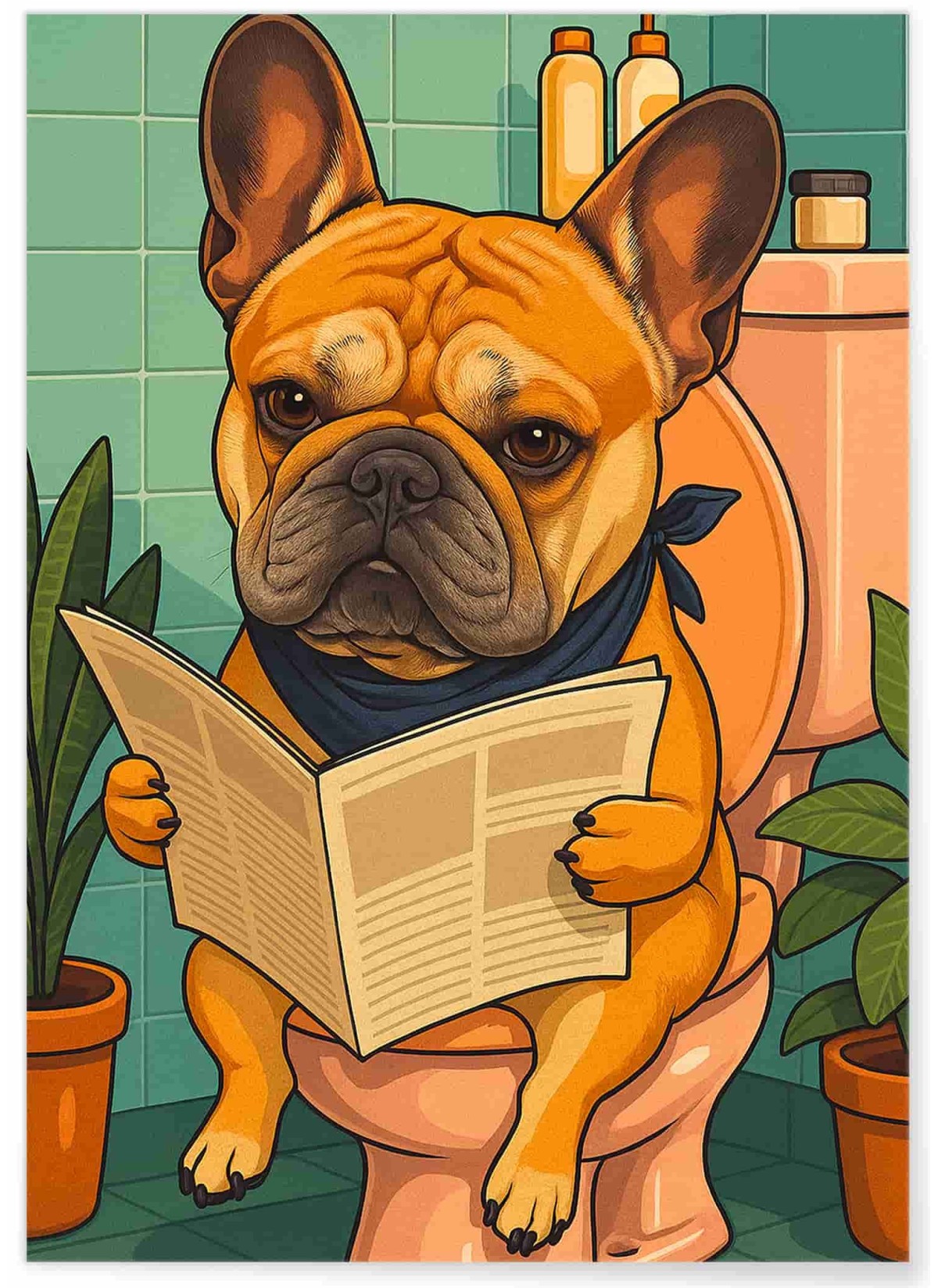 Affiche personnalisée animaux sur les toilettes | L’AFFICHERIE