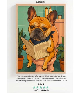 Affiche Personnalisée votre compagnon sur les toilettes !