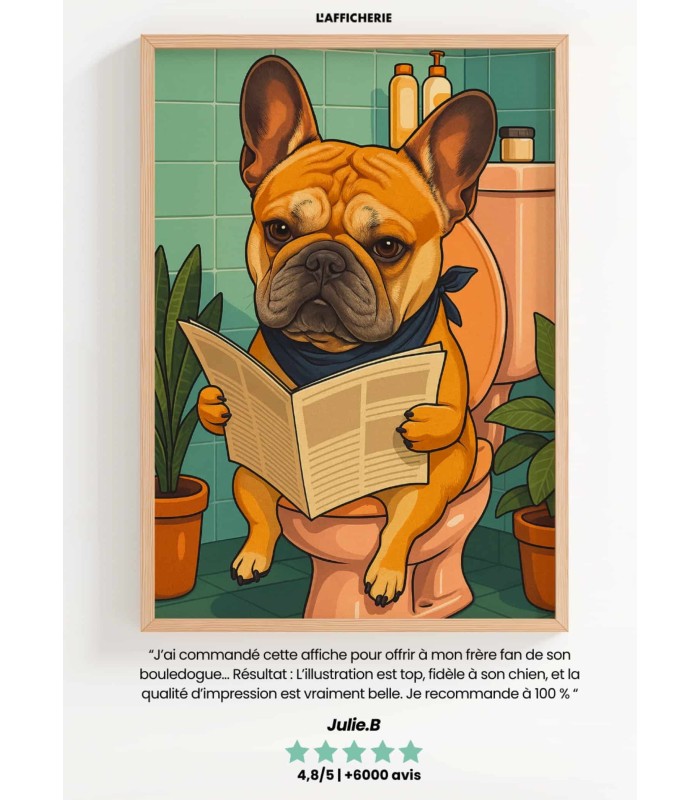 Affiche Personnalisée votre compagnon sur les toilettes !