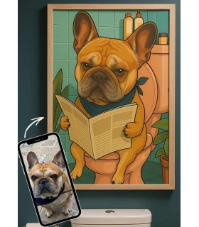 Affiche personnalisée animaux sur les toilettes | L’AFFICHERIE