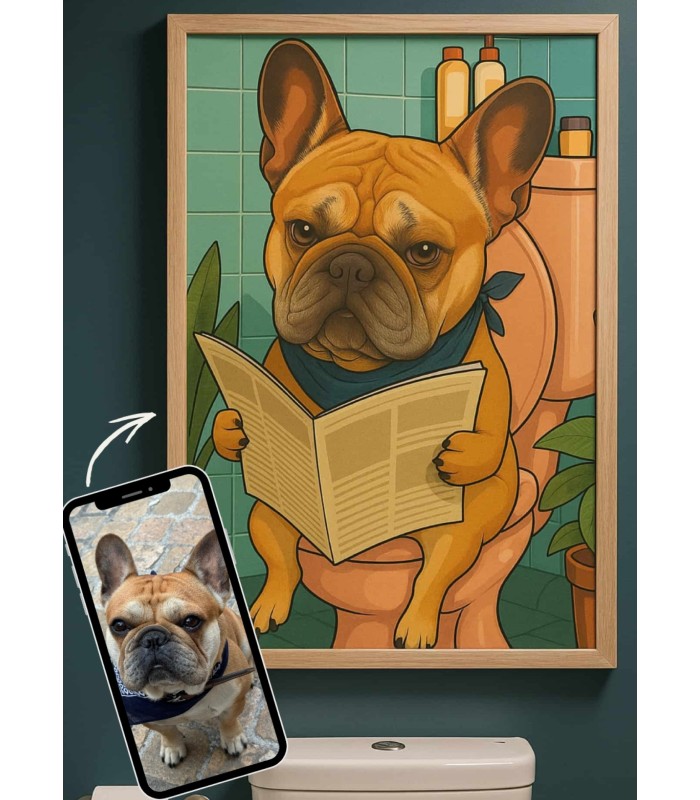Affiche personnalisée animaux sur les toilettes | L’AFFICHERIE