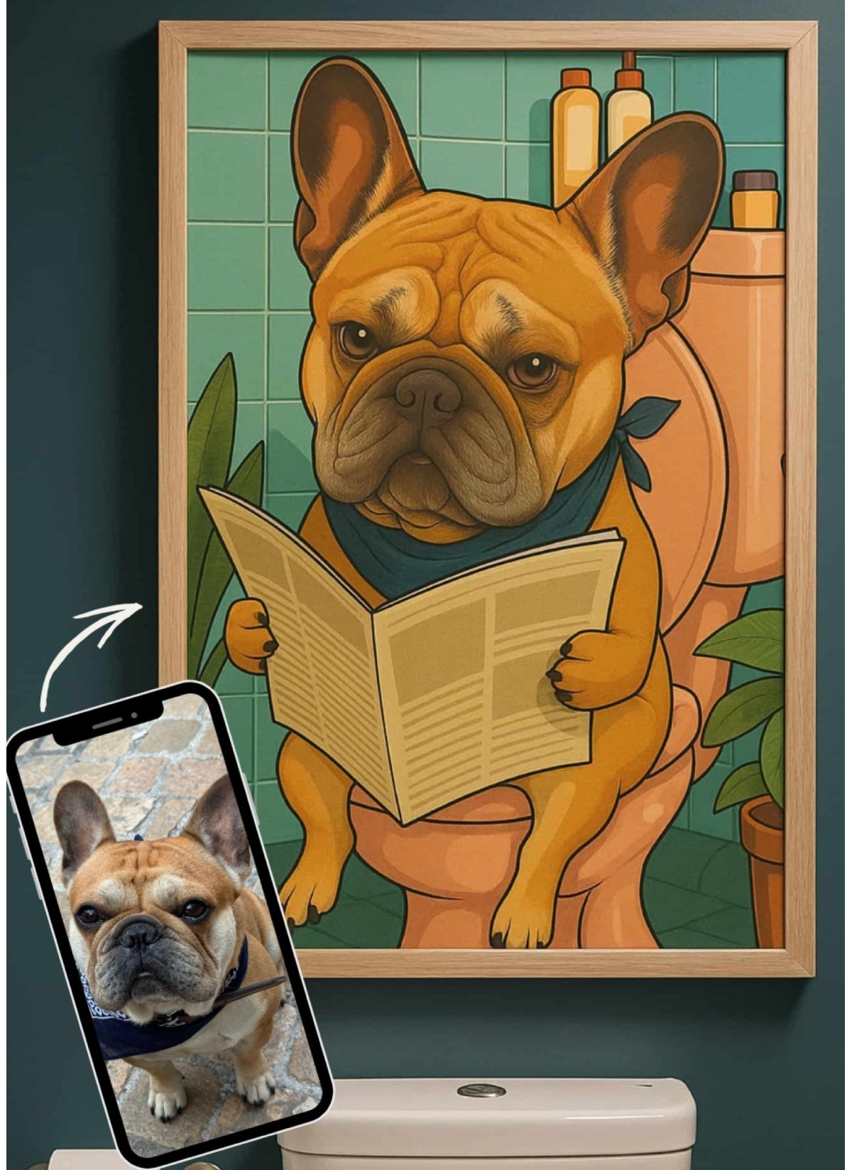 Affiche personnalisée animaux sur les toilettes | L’AFFICHERIE