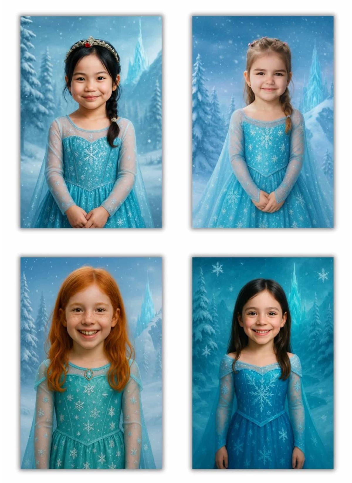 Affiche Princesse des glaces personnalisée – Portrait Enfant | L’AFFICHERIE