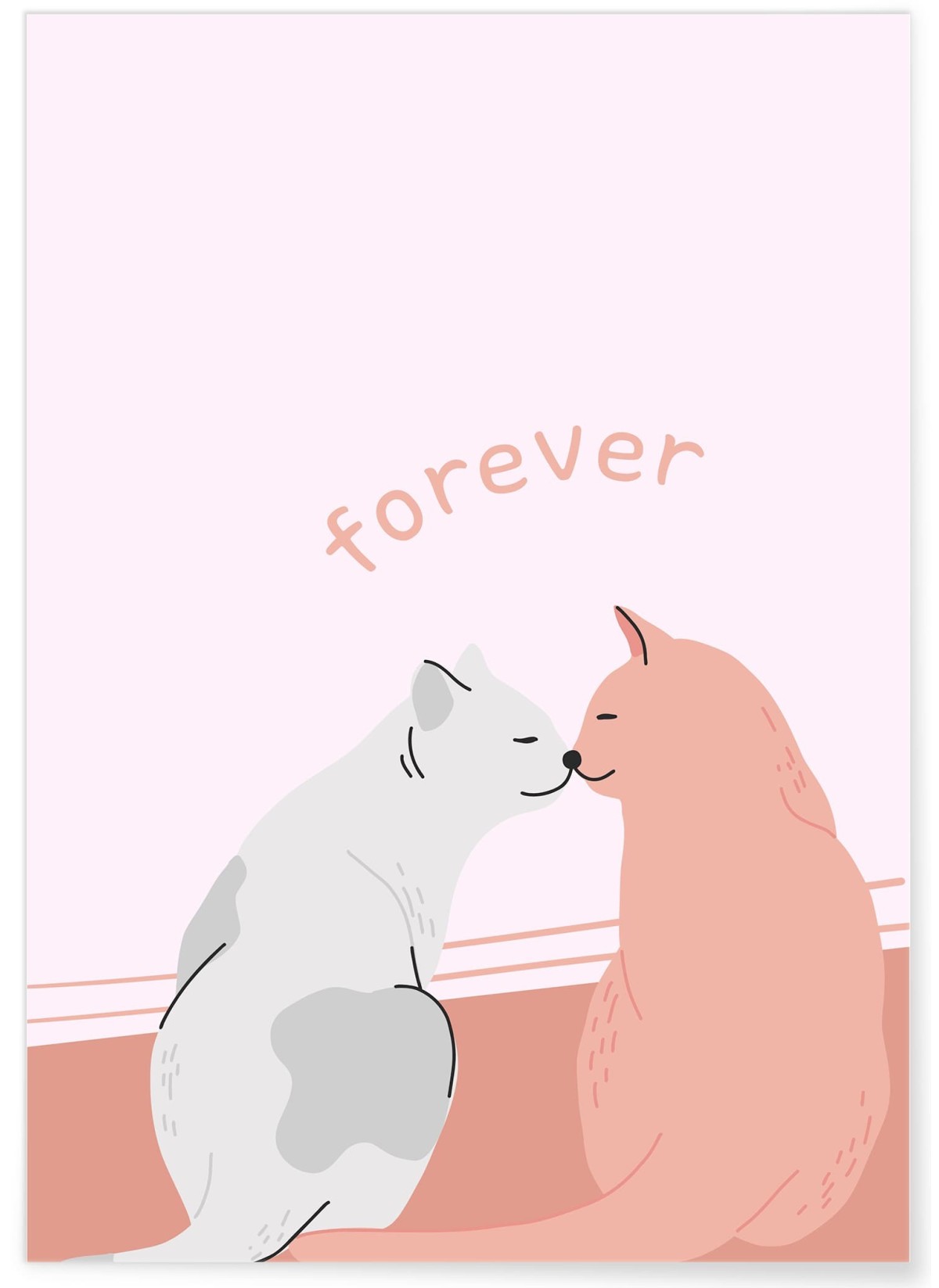 Affiche Chats Amour Forever