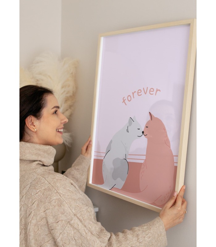 Affiche Chats Amour Forever