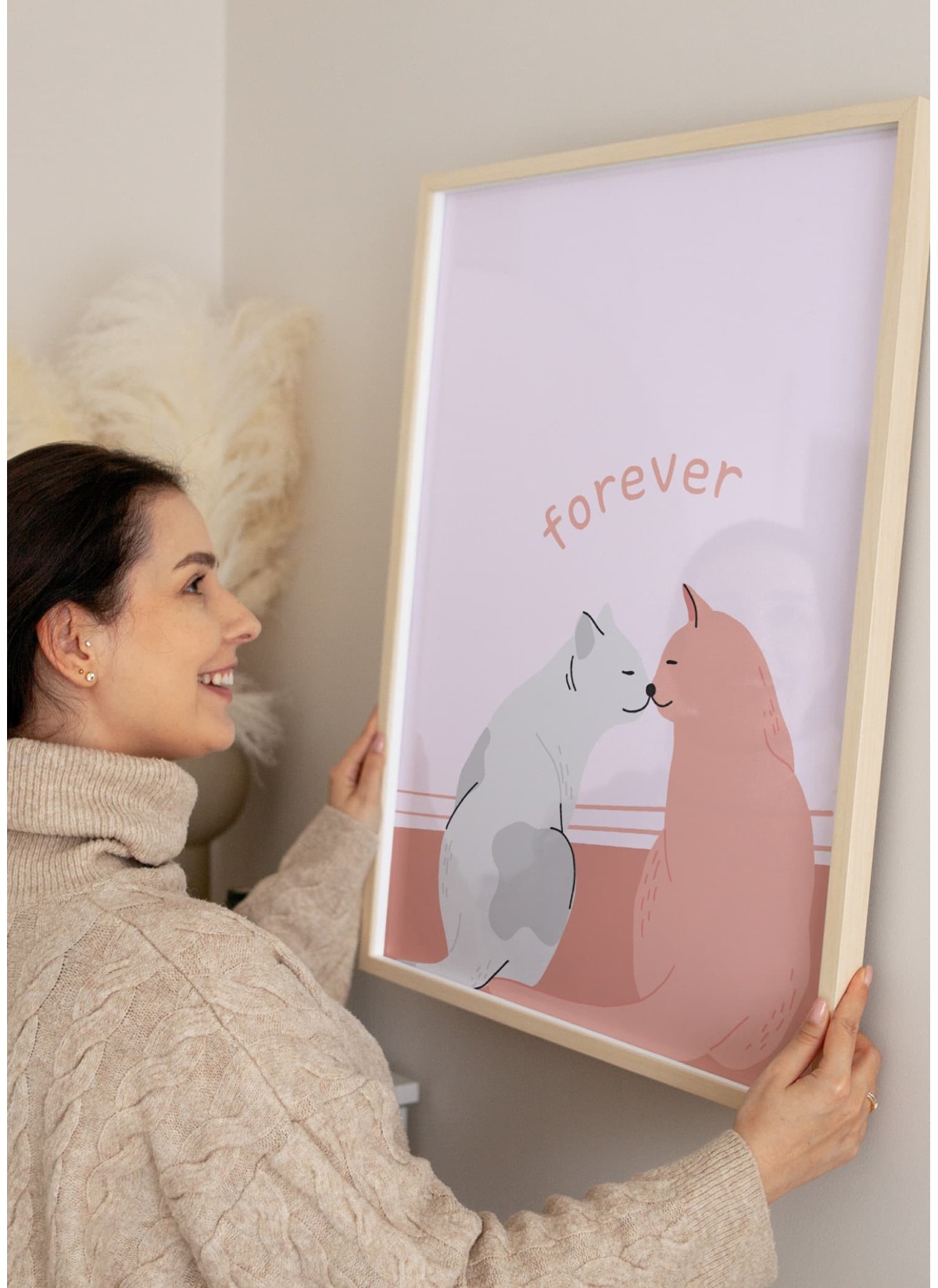 Affiche Chats Amour Forever