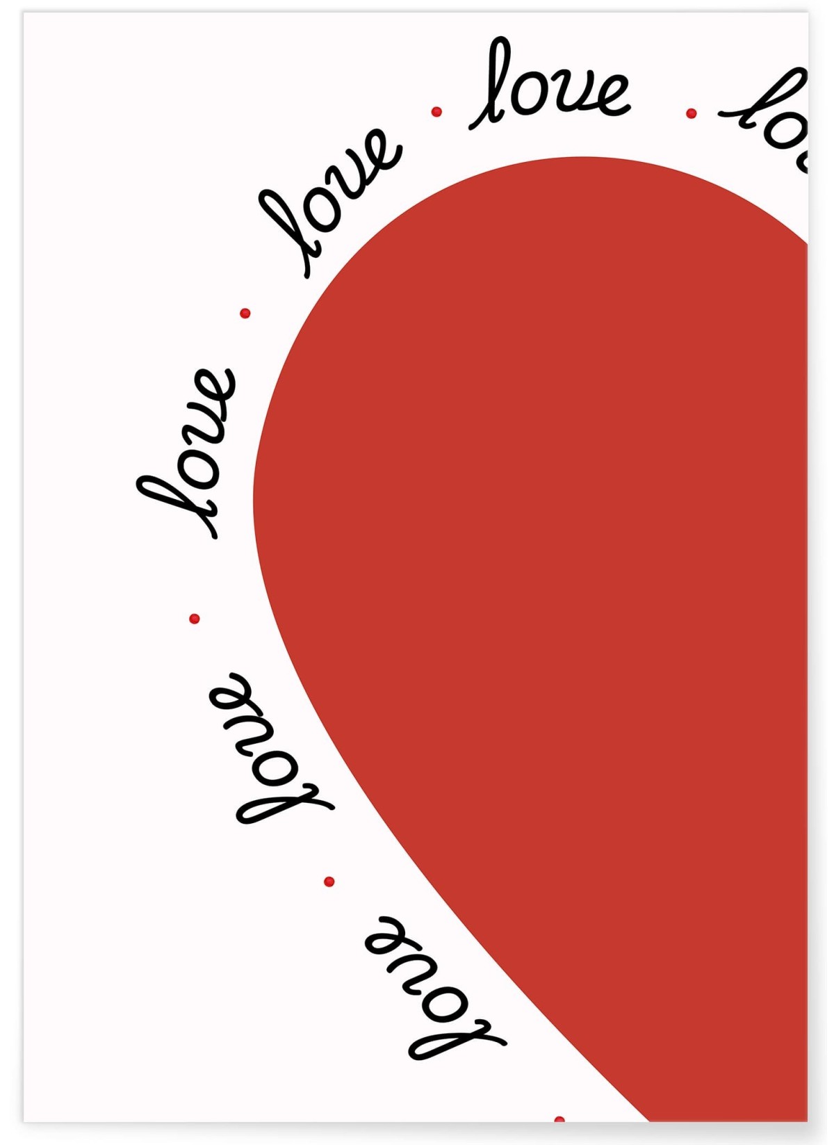 Affiche Coeur et Love graphique