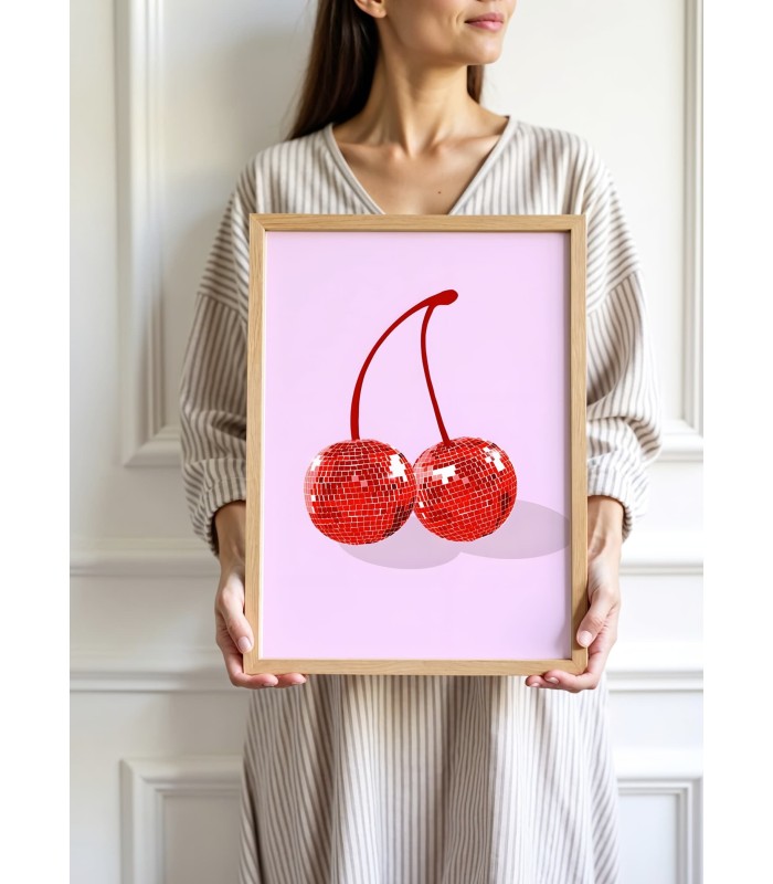 Affiche Cerises Boules Disco