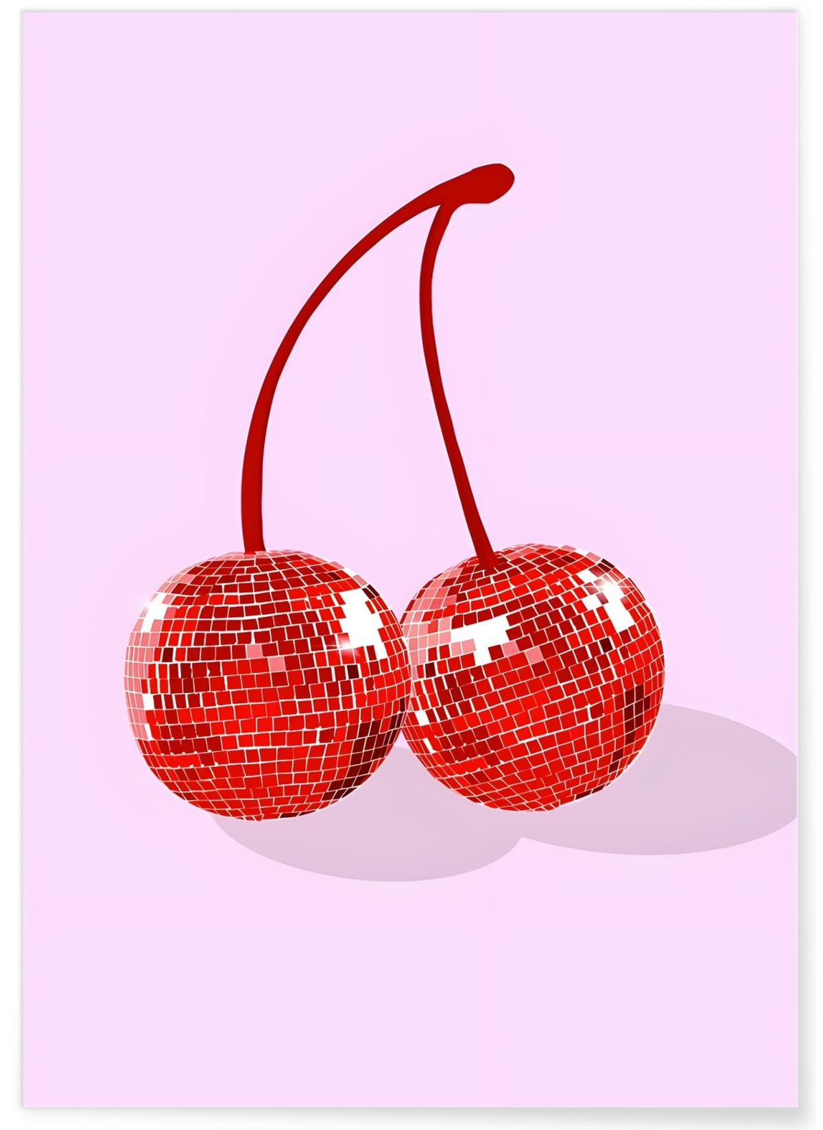 Affiche Cerises Boules Disco