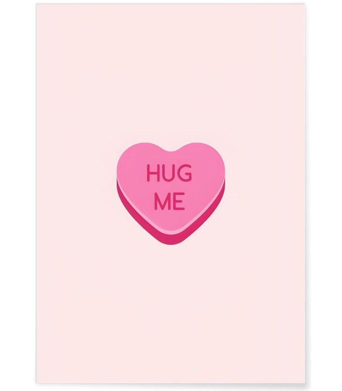 Affiche Bonbon Coeur Hug Me