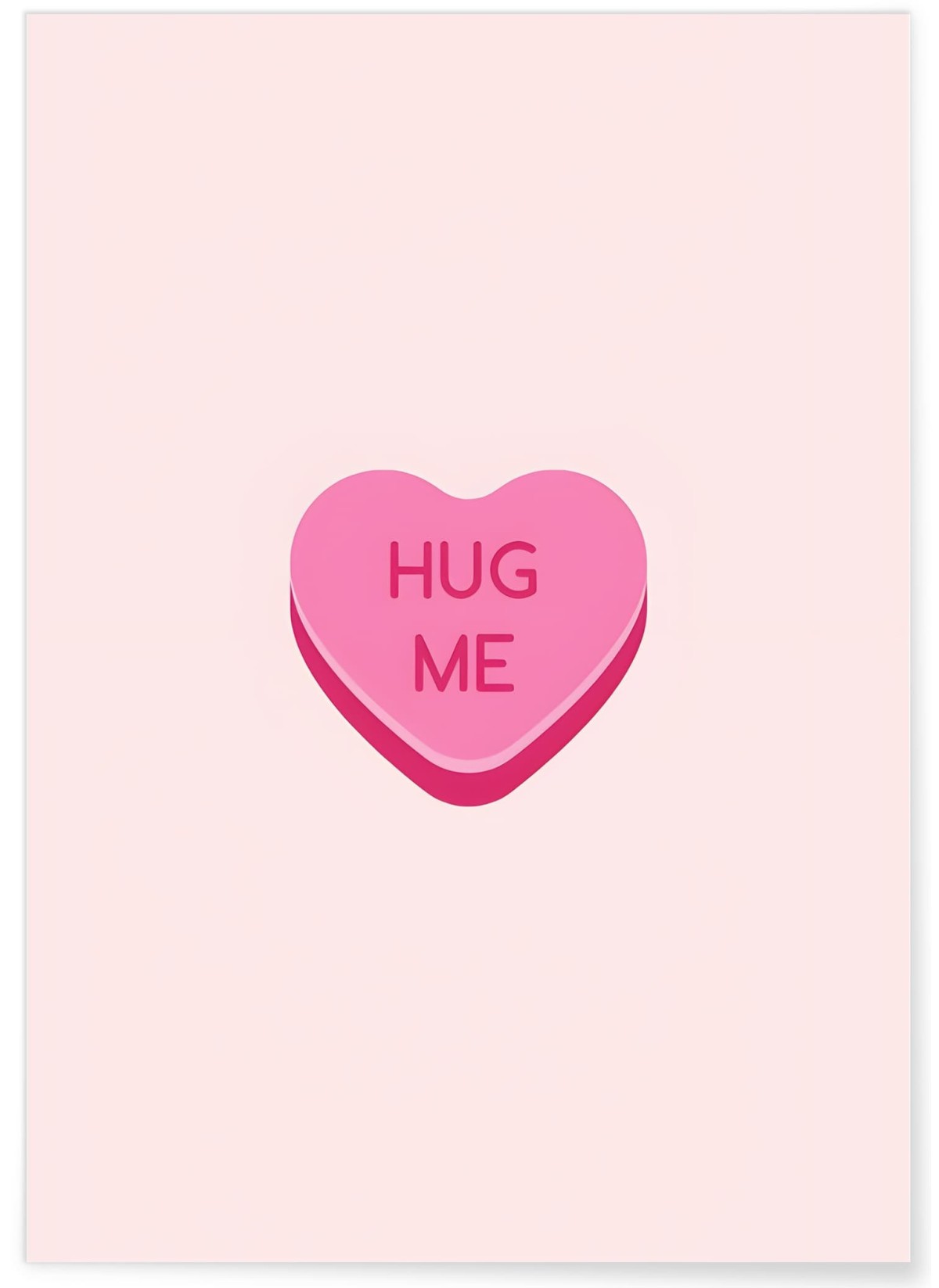 Affiche Bonbon Coeur Hug Me