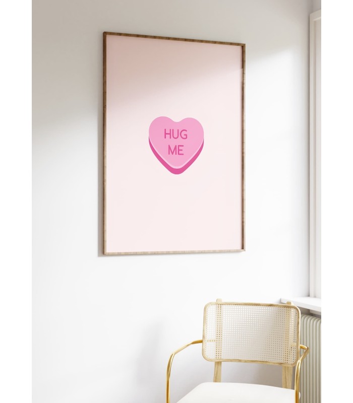 Affiche Bonbon Coeur Hug Me