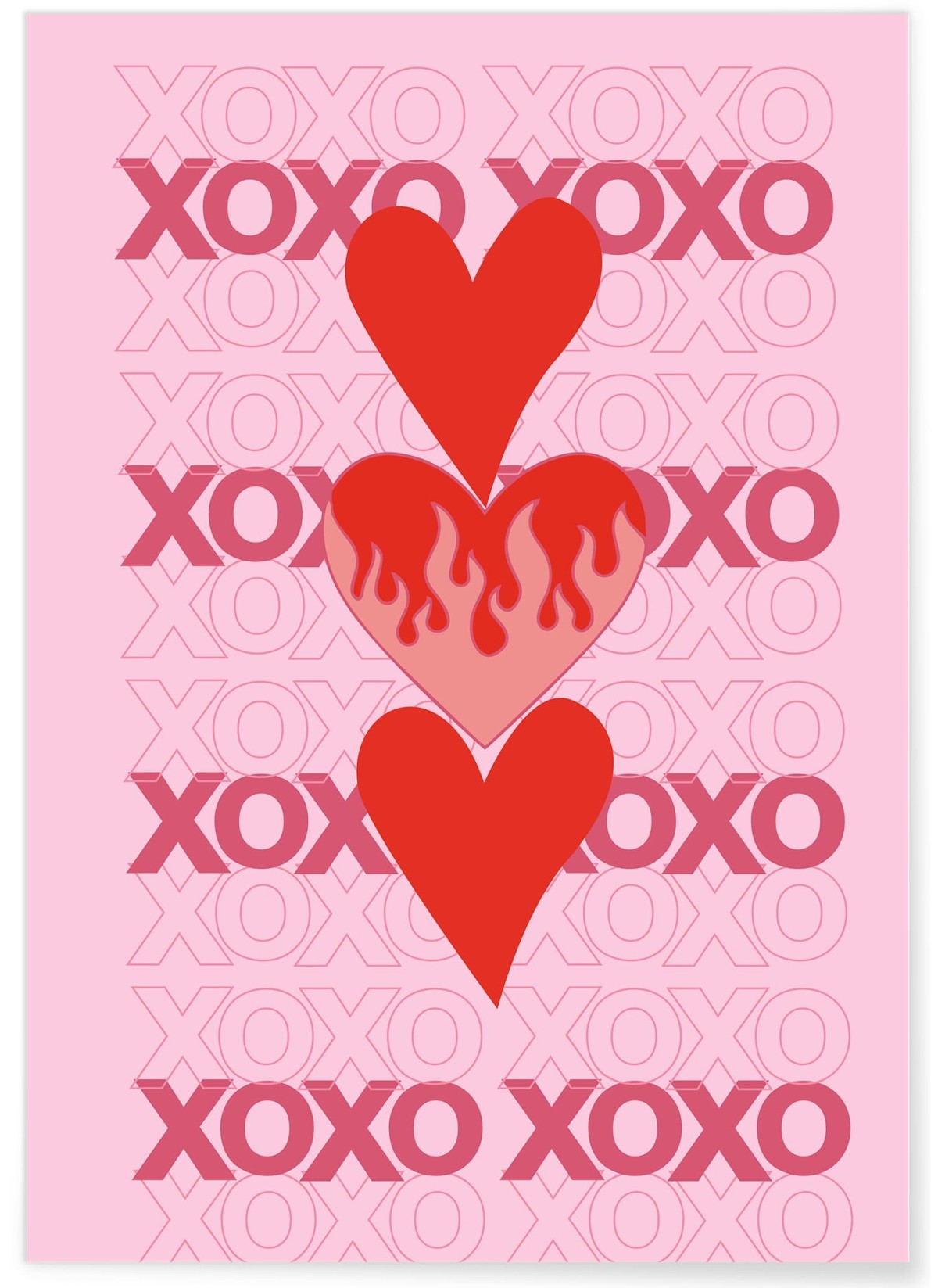 Affiche XOXO en folie