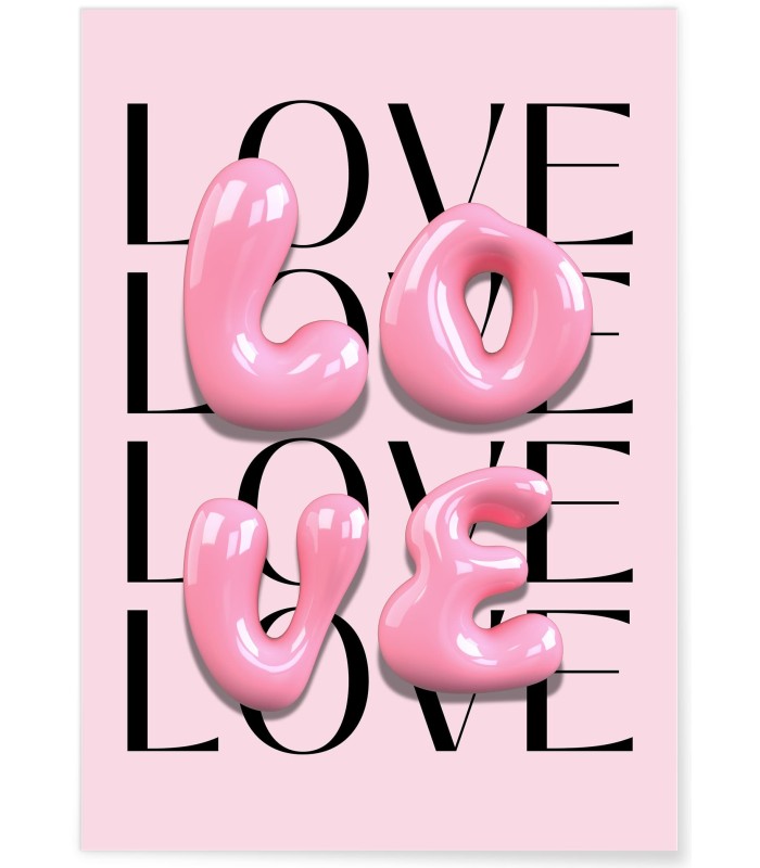 Affiche Love Glossy Pop