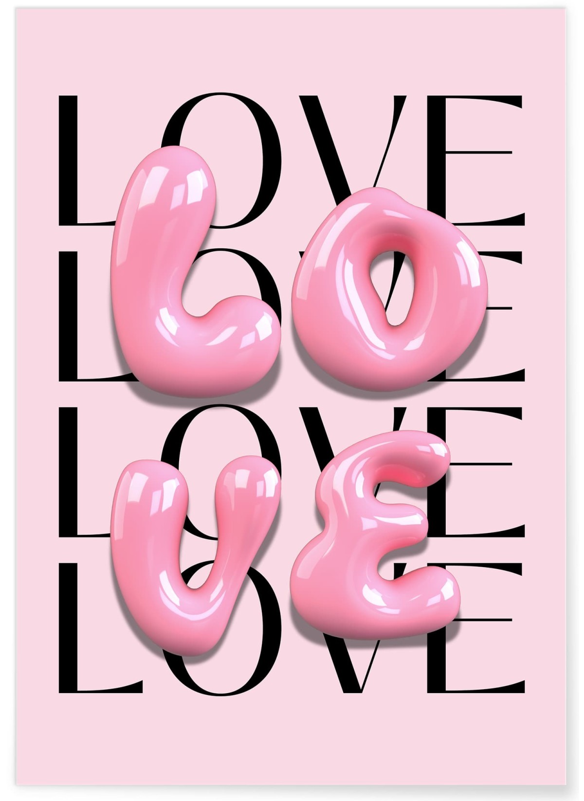 Affiche Love Glossy Pop