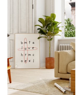 Affiche Mots croisés Love