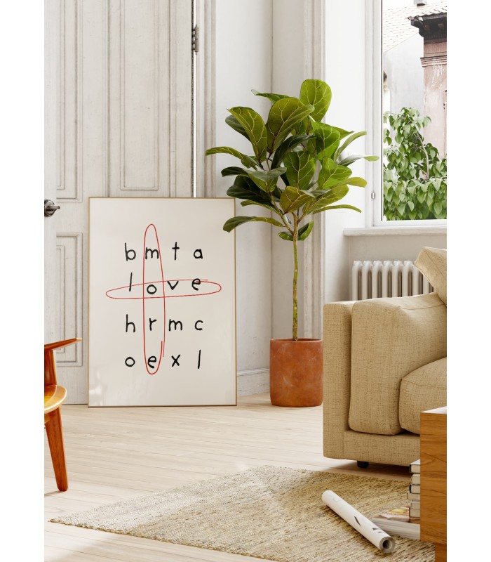 Affiche Mots croisés Love