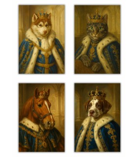 Portrait d'animaux style royal
