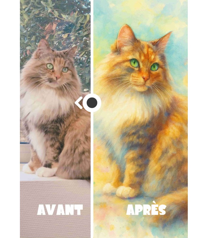 Transformez la photo de votre animal en peinture aquarelle & huile | L’AFFICHERIE
