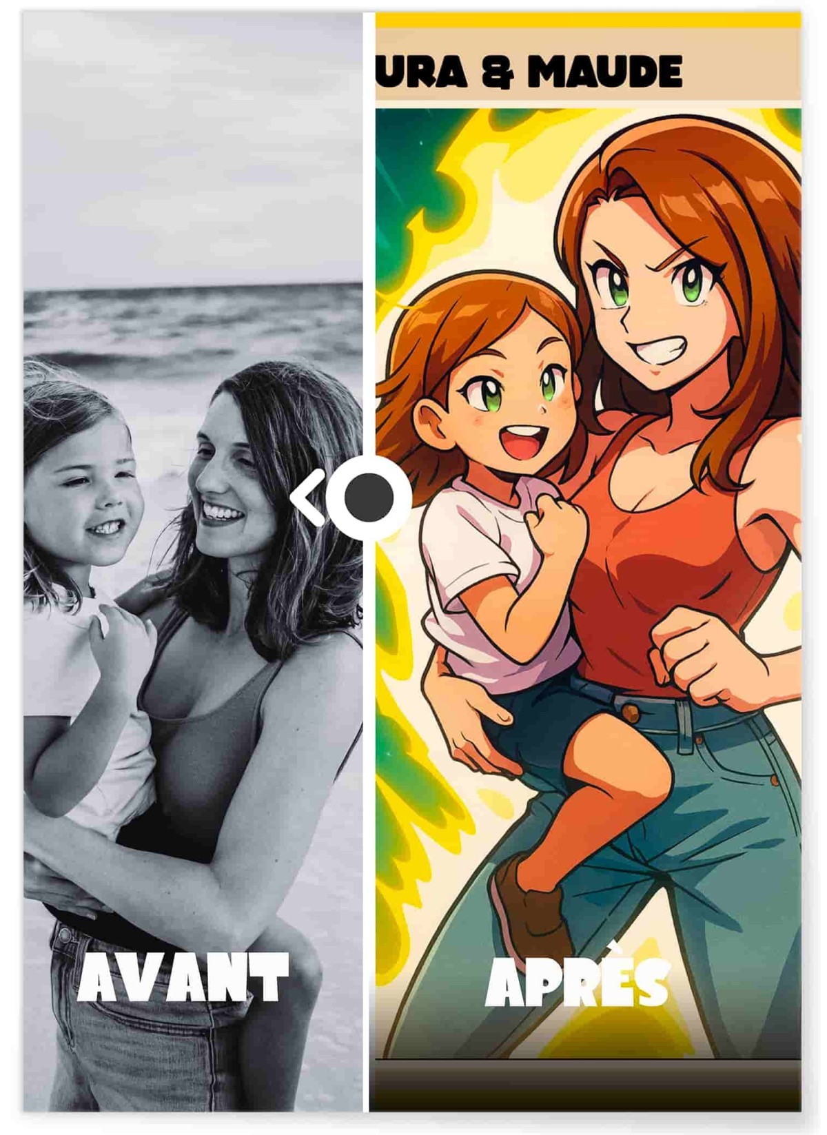 Affiche Carte de Collection Personnalisée | Portrait Manga | LAFFICHERIE