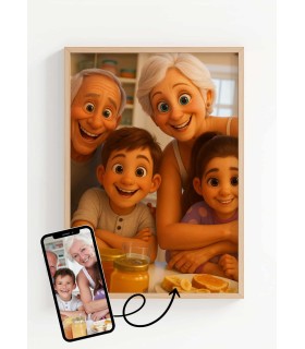 Portrait Style Film d'Animation ┃Grands-parents | L'AFFICHERIE