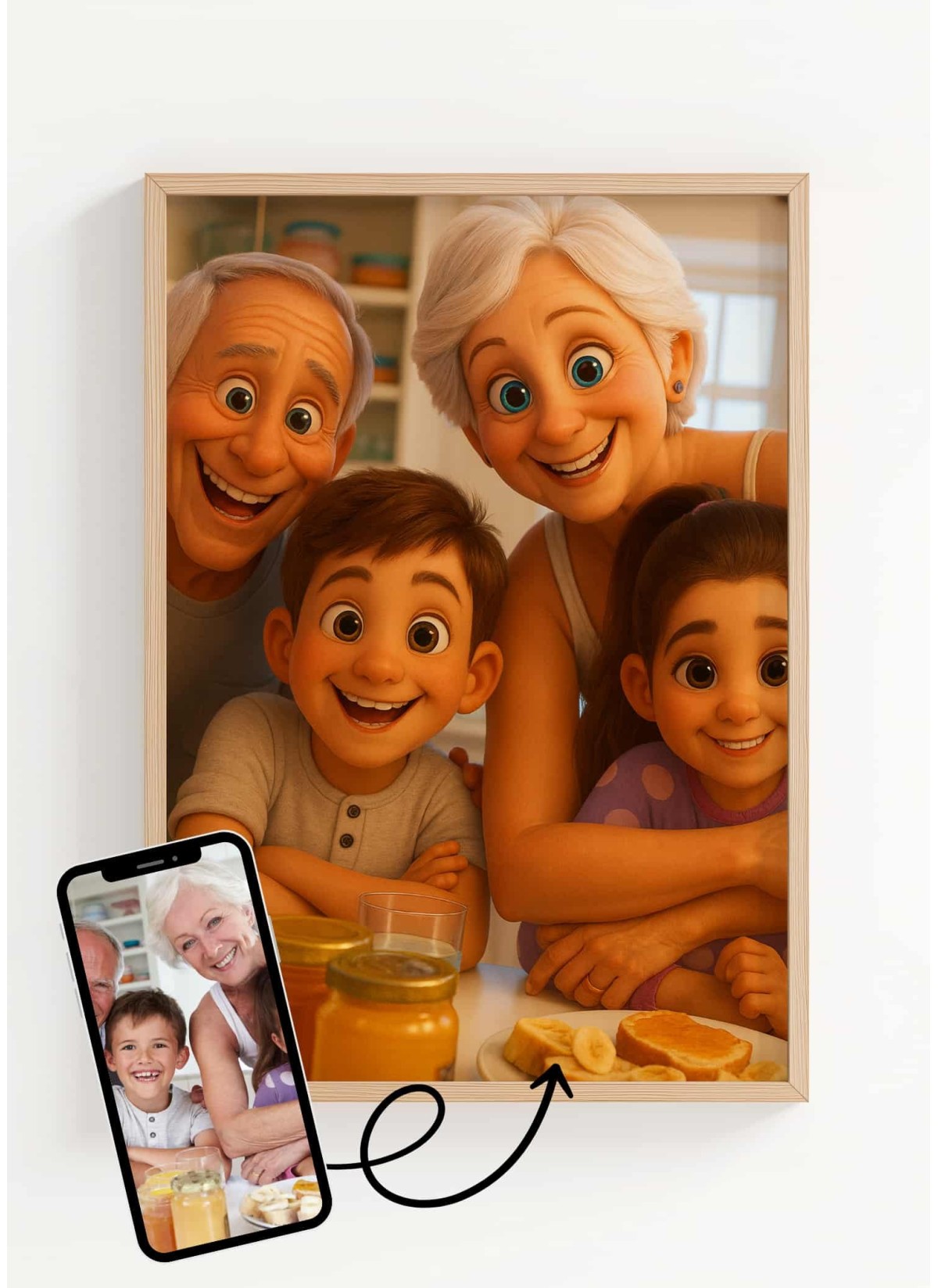 Portrait Style Film d'Animation ┃Grands-parents | L'AFFICHERIE