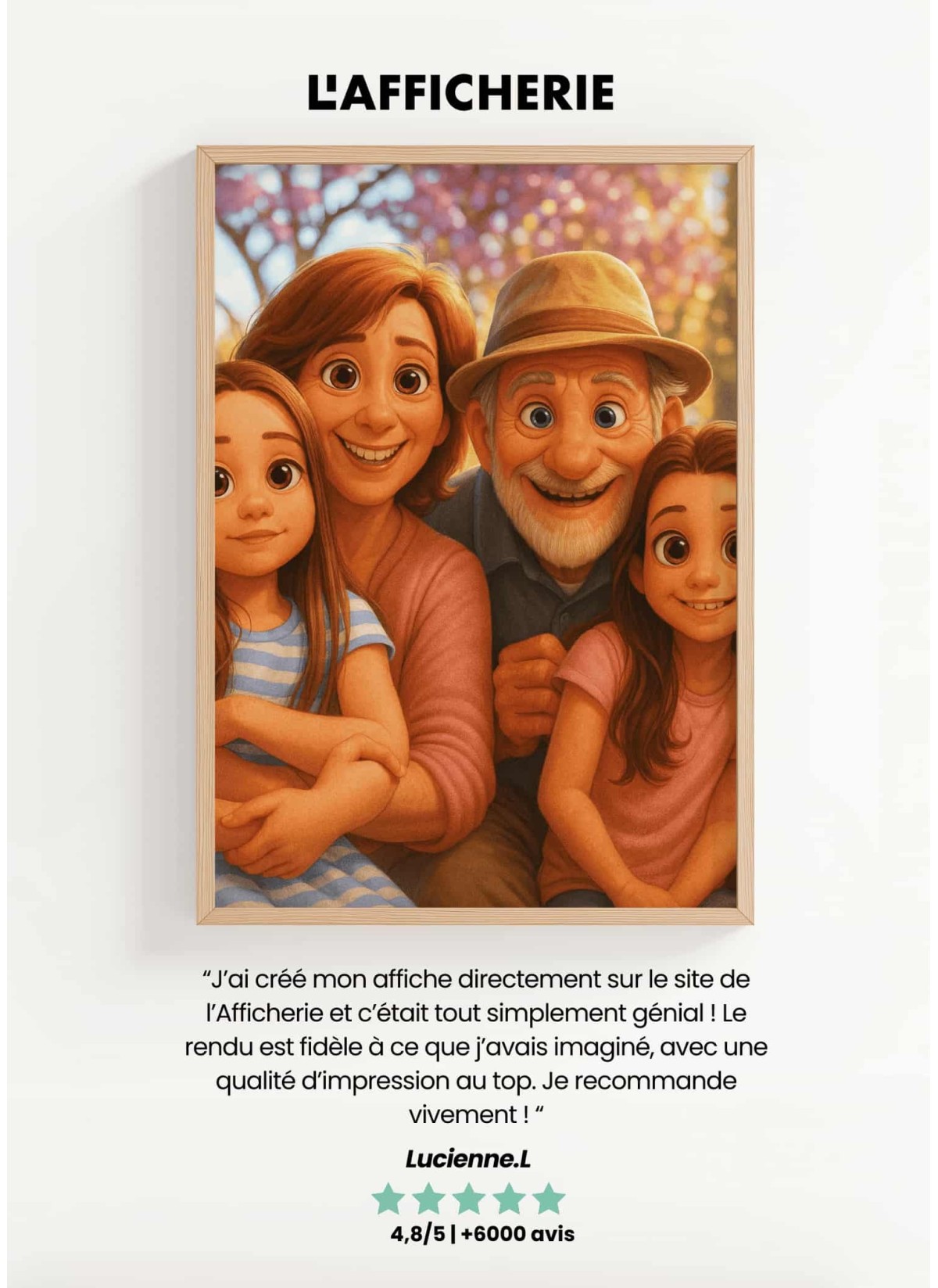 Portrait Style Film d'Animation ┃Grands-parents | L'AFFICHERIE