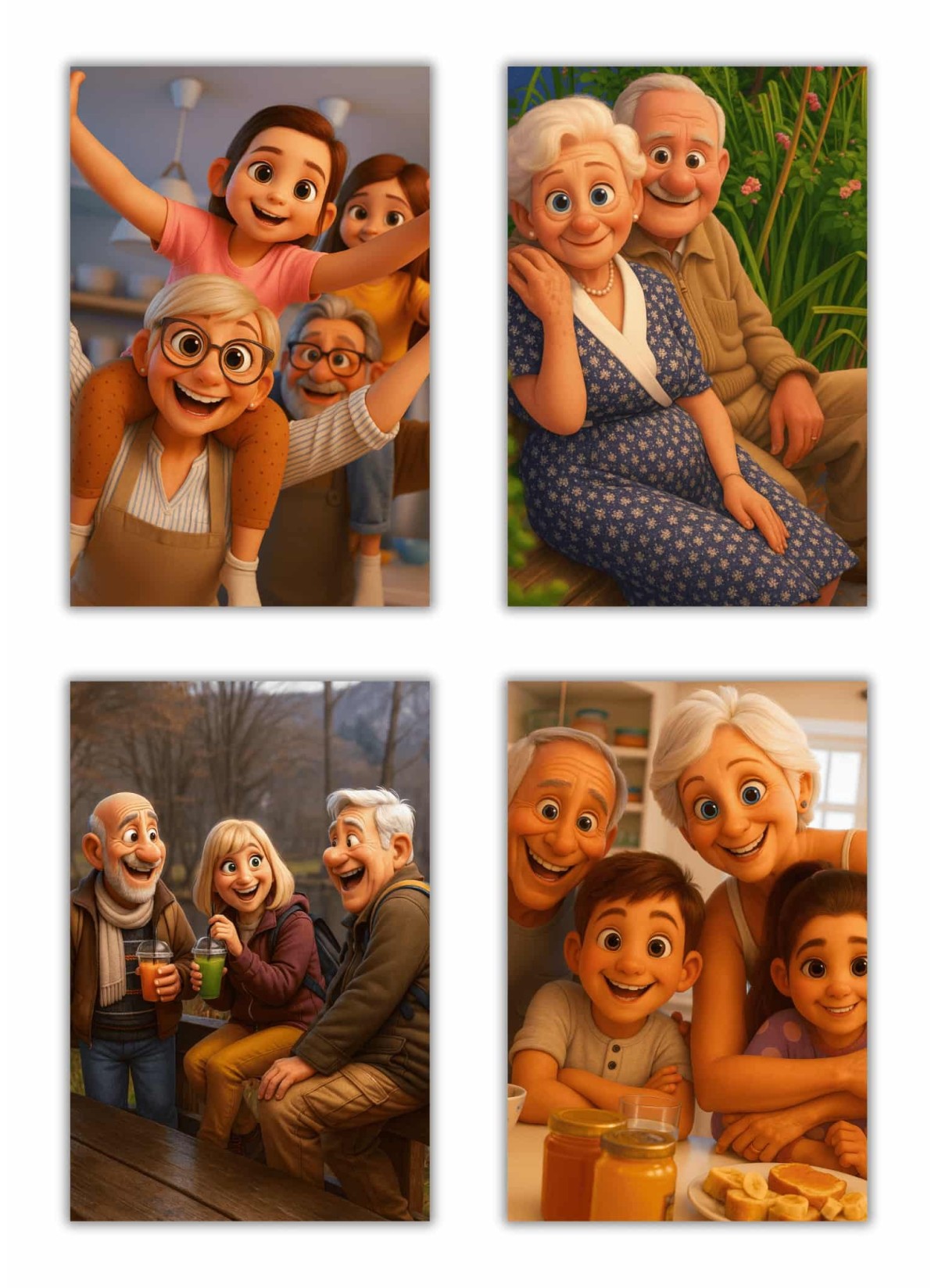 Portrait Style Film d'Animation ┃Grands-parents | L'AFFICHERIE