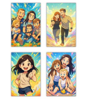 Portrait manga personnalisée | Grands-Parents